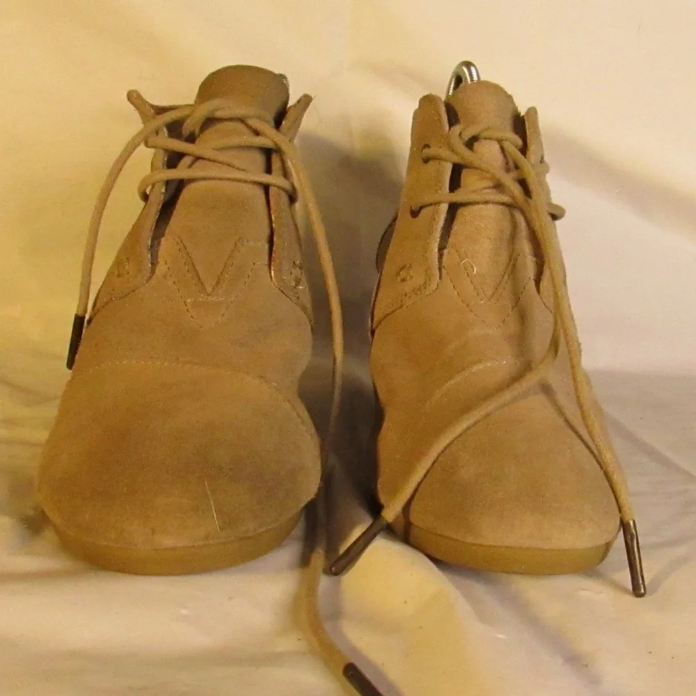 Toms Tan Suede Wedge Shoes